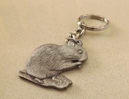 Hamster Pewter Keyring